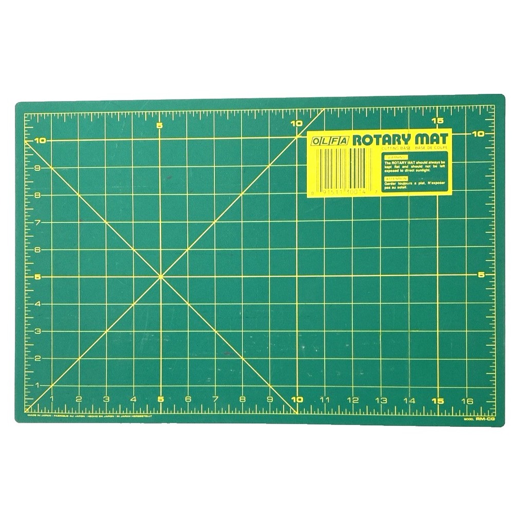 OLFA Rotary Cutting Mat Base Green Vinyl 17-3/4" x 11-3/4" model RM-CG Japan